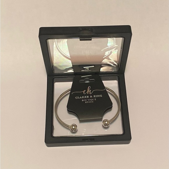 New 925 Sterling Silver Minimalist Double Ball Bangle - Picture 1 of 6